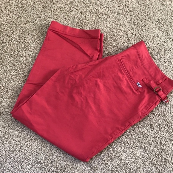 VINEYARD VINES size 8 cotton crop ankle pants - Picture 7 of 8
